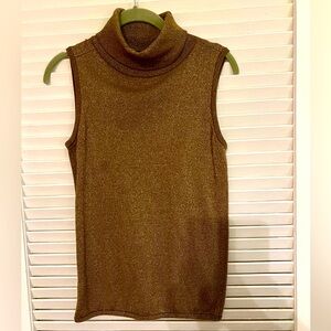 Gold Shimmer Shell Ann Taylor Small Petite